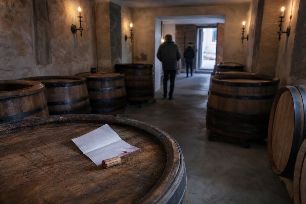 Wine cellar barrels in Valpolicella, no text, no logos, no people